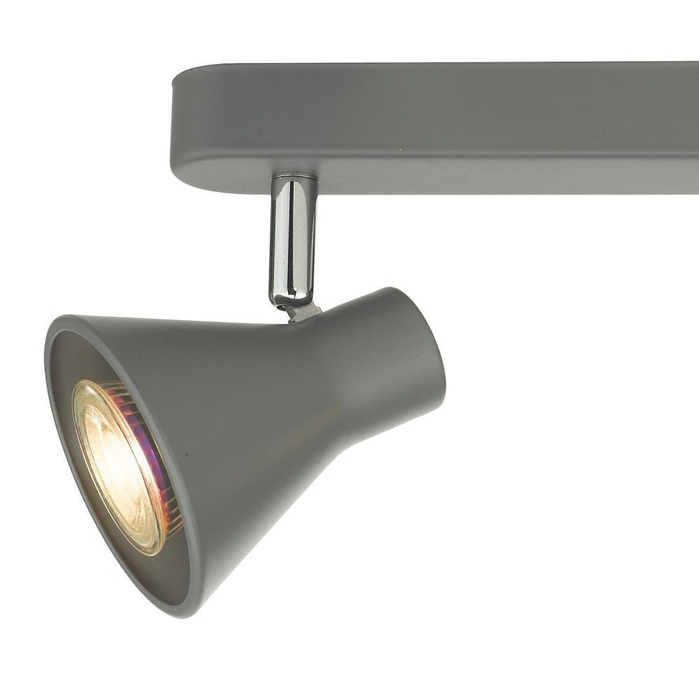 Diza 3 Light Spotlight Bar Ceiling Light In Matt Grey Finish DIZ7339