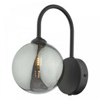 Eissa Modern Wall Light Matt Black Finish With Smoked Glass EIS0722