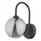 Eissa Modern Wall Light Matt Black Finish With Smoked Glass EIS0722