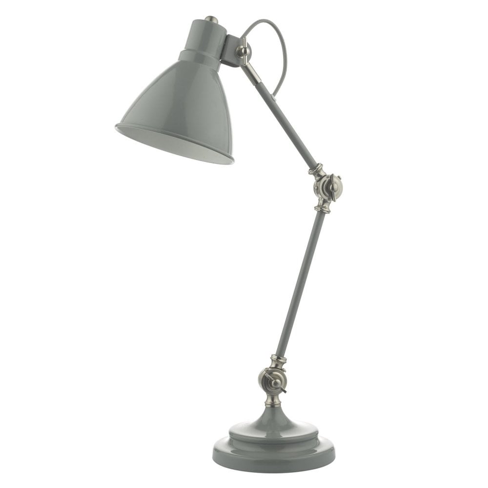 Eunice Task Lamp Grey And Satin Nickel Finish EUN4239