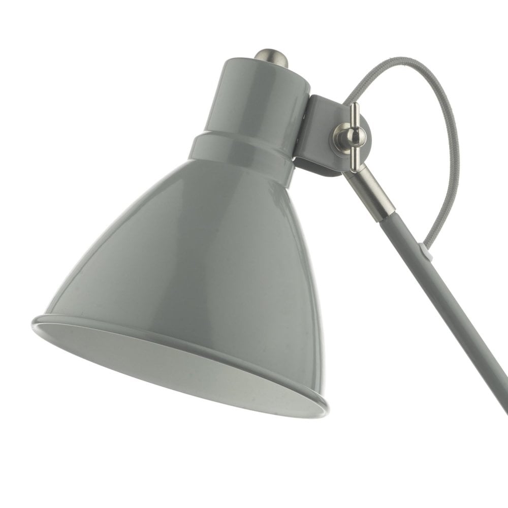 Eunice Task Lamp Grey And Satin Nickel Finish EUN4239