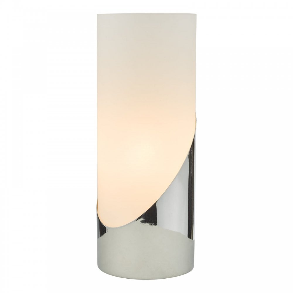 Faris Touch Table Lamp In Polished Chrome Finish With Alabaster Glass FAR4250