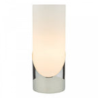 Faris Touch Table Lamp In Polished Chrome Finish With Alabaster Glass FAR4250