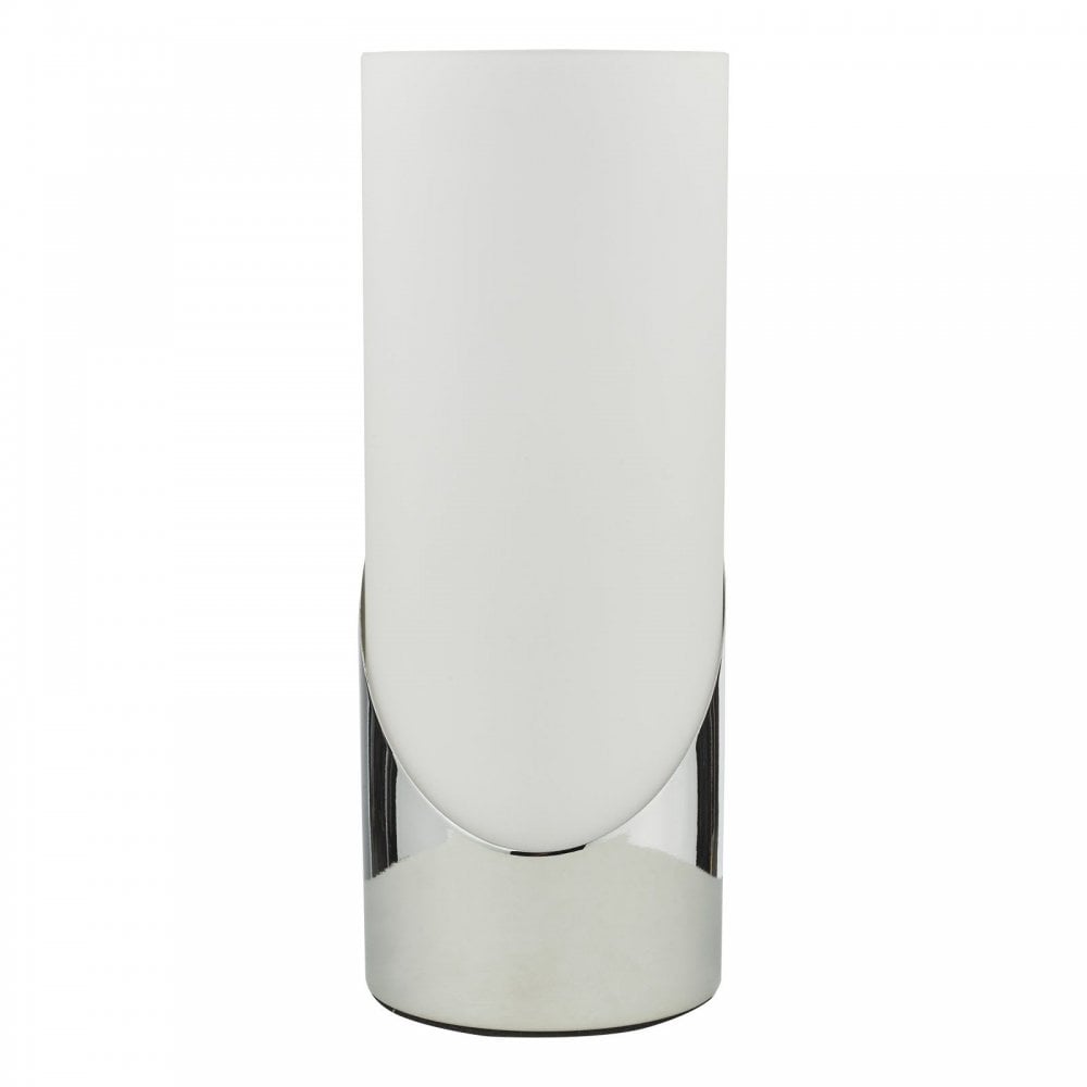 Faris Touch Table Lamp In Polished Chrome Finish With Alabaster Glass FAR4250
