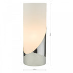 Faris Touch Table Lamp In Polished Chrome Finish With Alabaster Glass FAR4250