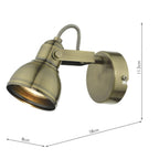 Fothergill Single Spotlight In Antique Brass Finish FOT0775