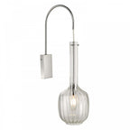 Kasha Single Wall Light In Polished Chrome Finish with Moulded Glass KAS0708