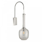 Kasha Single Wall Light In Polished Chrome Finish with Moulded Glass KAS0708