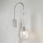 Kasha Single Wall Light In Polished Chrome Finish with Moulded Glass KAS0708