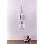 Kasha Single Wall Light In Polished Chrome Finish with Moulded Glass KAS0708