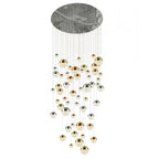 Planets 55 Cluster Ceiling Pendant Light In Chrome, Satin Brass And Copper 4555-55