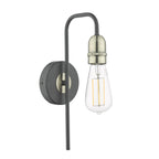 Kiefer Industrial Wall Light In Black And Antique Brass Finish KIE0722