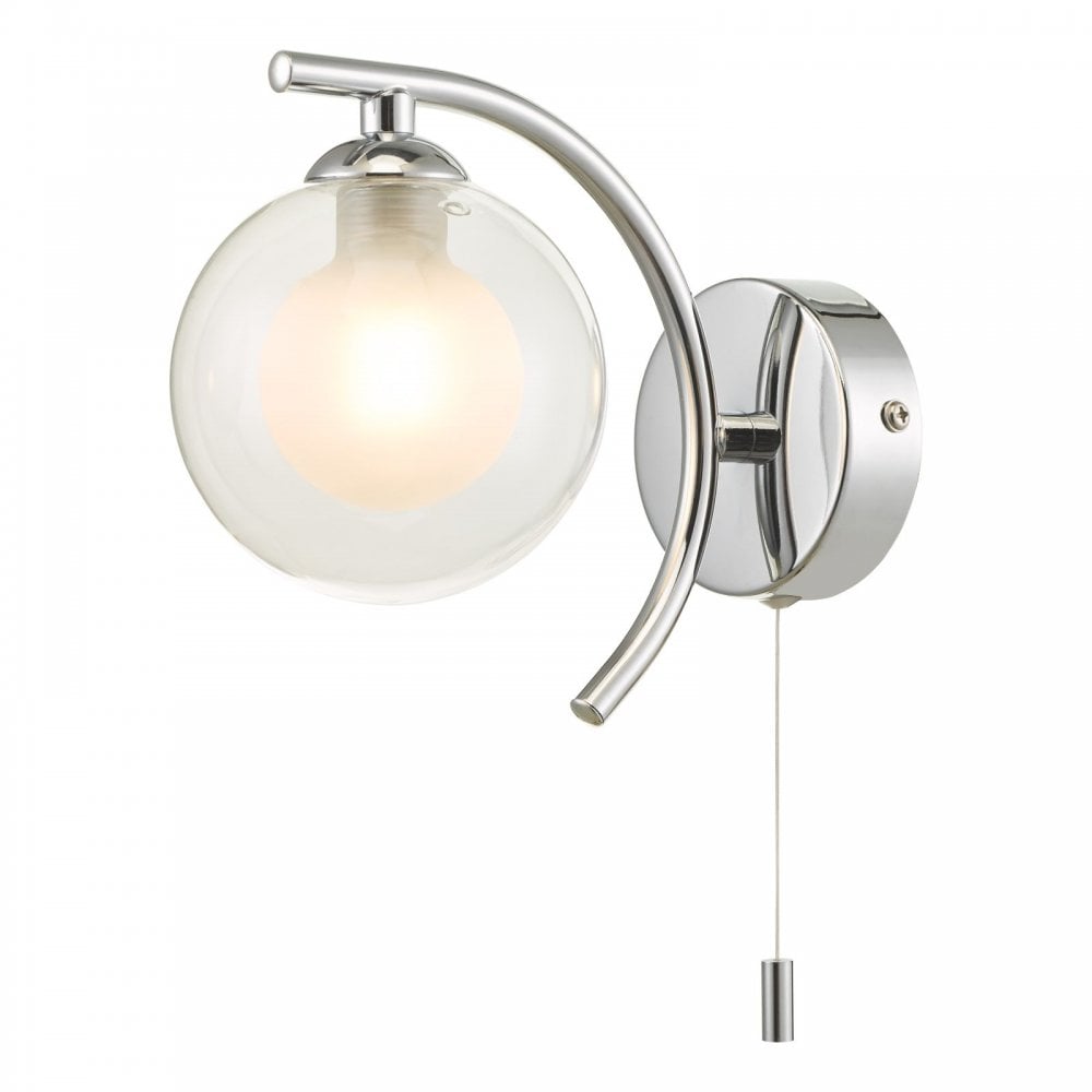 Nakita Wall Light In Polished Brass With Clear And Opal Glass NAK0750-04