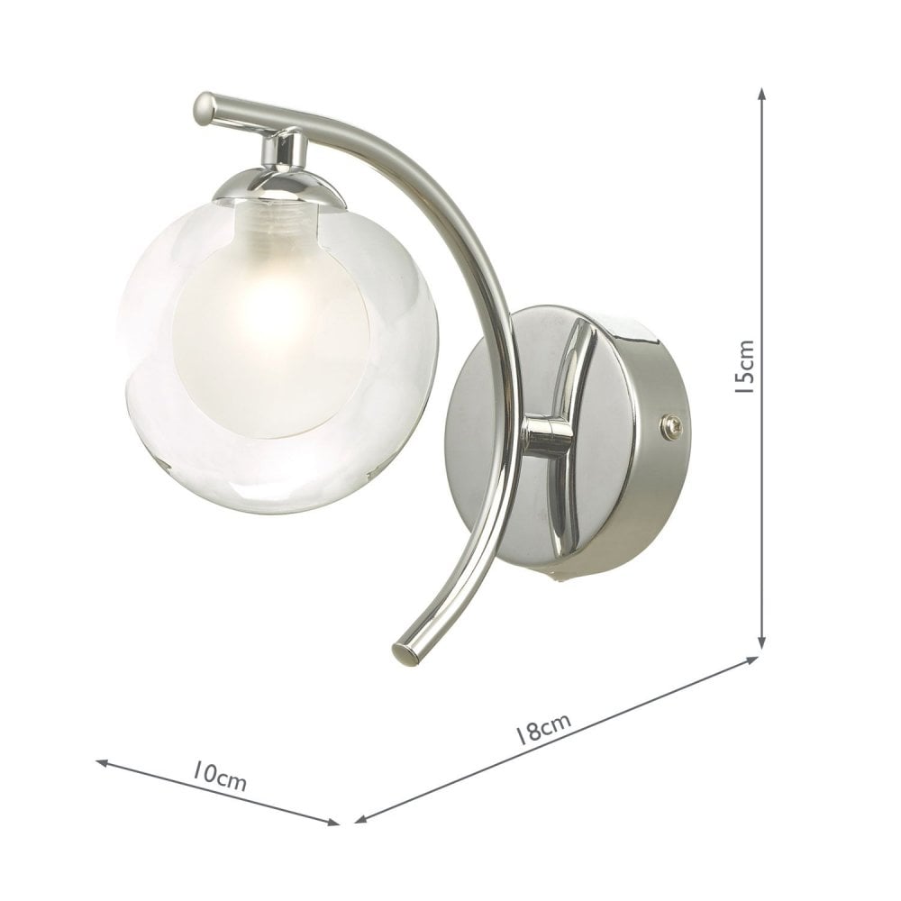 Nakita Wall Light In Polished Brass With Clear And Opal Glass NAK0750-04