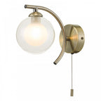 Nakita Wall Light In Antique Brass With Clear And Opal Glass NAK0775-04