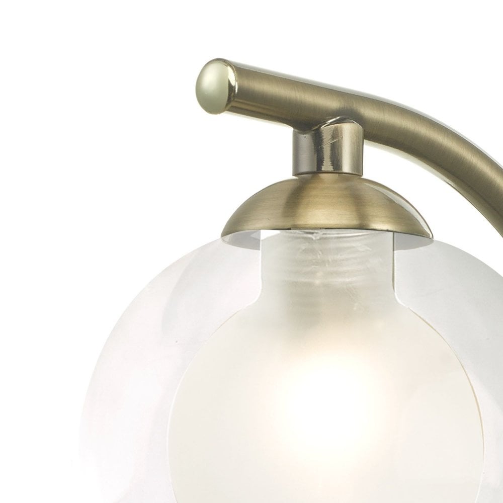Nakita Wall Light In Antique Brass With Clear And Opal Glass NAK0775-04