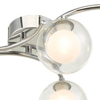 Nakita 6 Light Semi Flush Ceiling Light In Chrome With Clear And Opal Glass NAK6450-04