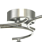 Nakita 3 Light Semi Flush Ceiling Light In Chrome With Clear And Opal Glass NAK5350-04