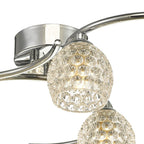 Nakita 6 Light Semi Flush Ceiling Light In Polished Chrome With Dimpled Glass NAK6450-06