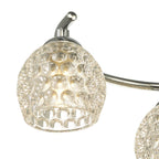 Nakita 6 Light Semi Flush Ceiling Light In Antique Brass With Dimpled Glass NAK6475-06