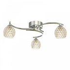 Nakita 3 Light Semi Flush Ceiling Light In Chrome With Dimpled Glass NAK5350-06