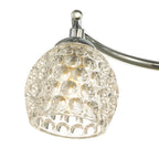 Nakita 3 Light Semi Flush Ceiling Light In Chrome With Dimpled Glass NAK5350-06