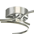 Nakita 3 Light Semi Flush Ceiling Light In Chrome With Dimpled Glass NAK5350-06