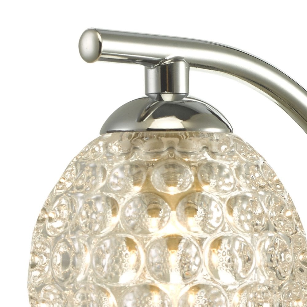 Nakita Wall Light In Polished Chrome With Dimpled Glass NAK0750-06