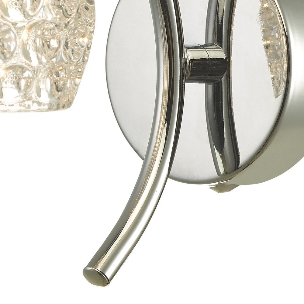Nakita Wall Light In Polished Chrome With Dimpled Glass NAK0750-06
