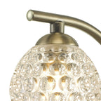 Nakita Wall Light In Antique Brass With Dimpled Glass NAK0775-06