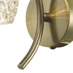 Nakita Wall Light In Antique Brass With Dimpled Glass NAK0775-06