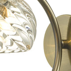 Nakita Wall Light In Antique Brass With Twisted Open Glass NAK0775-05