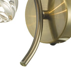 Nakita Wall Light In Antique Brass With Twisted Open Glass NAK0775-05