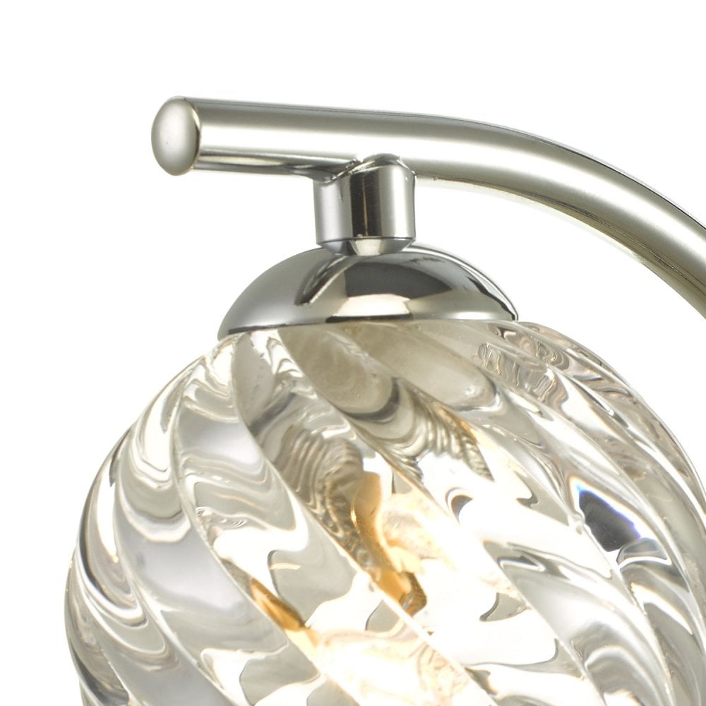 Nakita Wall Light In Polished Chrome With Twisted Open Glass NAK0750-05