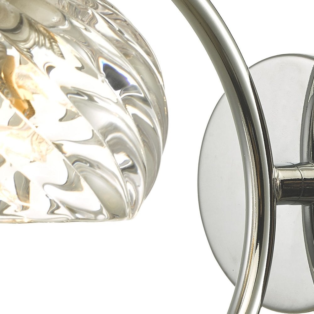 Nakita Wall Light In Polished Chrome With Twisted Open Glass NAK0750-05