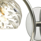 Nakita Wall Light In Polished Chrome With Twisted Open Glass NAK0750-05