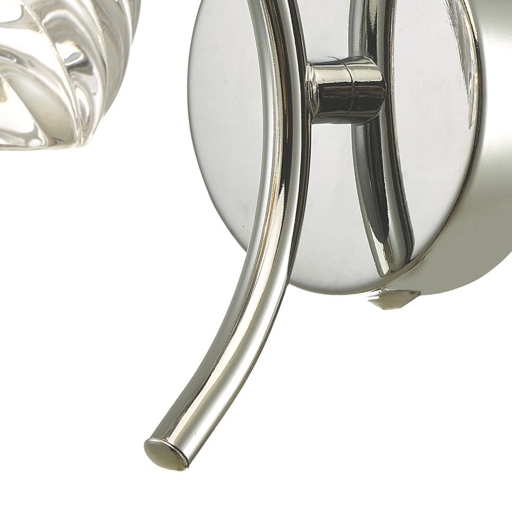 Nakita Wall Light In Polished Chrome With Twisted Open Glass NAK0750-05