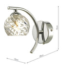 Nakita Wall Light In Polished Chrome With Twisted Open Glass NAK0750-05