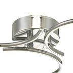 Nakita 3 Light Semi Flush Ceiling Light In Chrome With Twisted Open Glass NAK5350-05