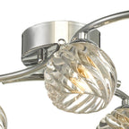 Nakita 6 Light Semi Flush Ceiling Light In Chrome With Twisted Open Glass NAK6450-05