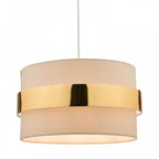 Oki Easy Fit Ceiling Shade In Taupe Finish With Gold Band OKI6529