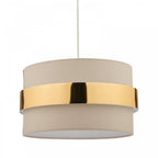 Oki Easy Fit Ceiling Shade In Taupe Finish With Gold Band OKI6529