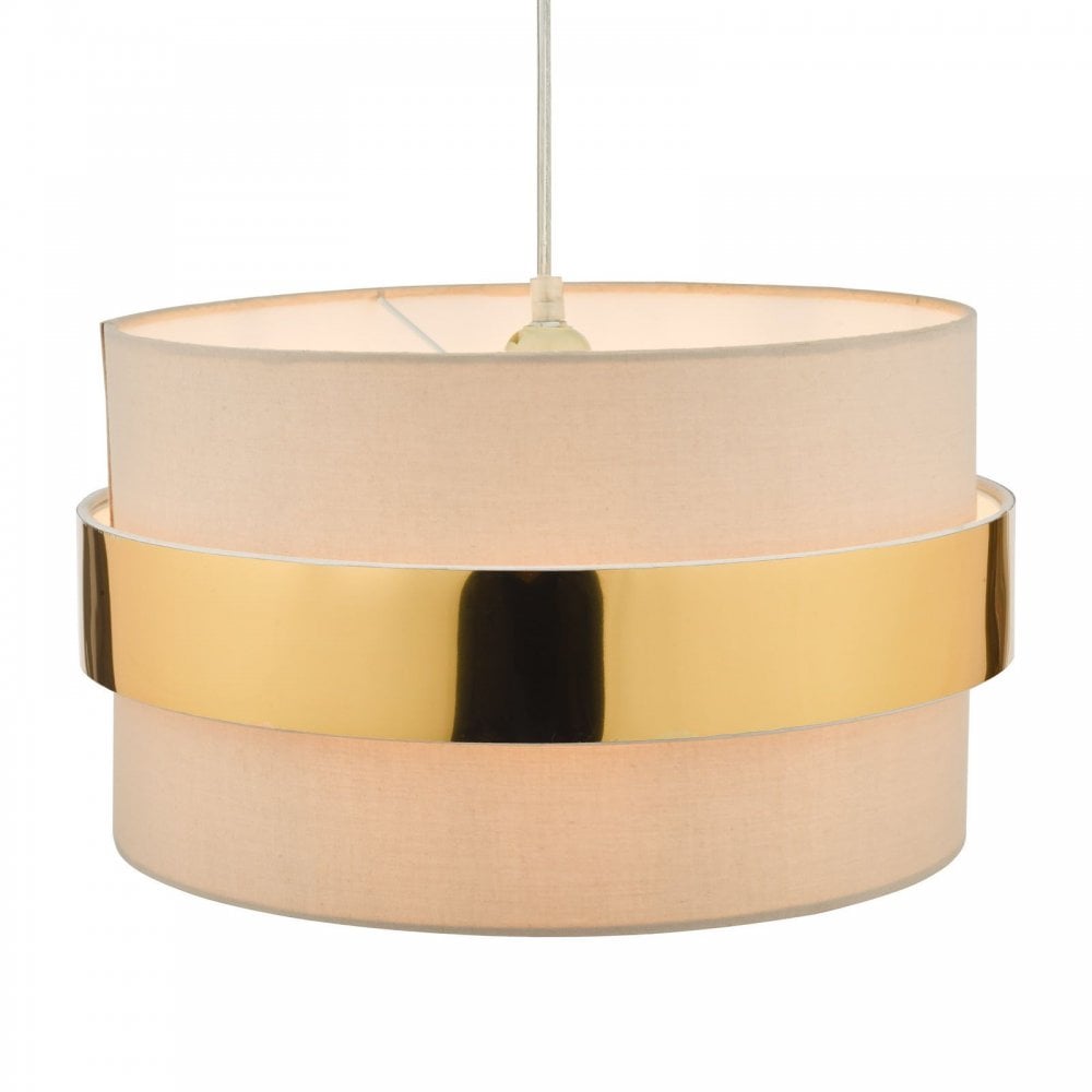 Oki Easy Fit Ceiling Shade In Taupe Finish With Gold Band OKI6529