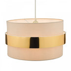 Oki Easy Fit Ceiling Shade In Taupe Finish With Gold Band OKI6529