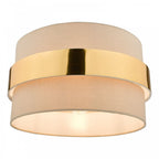 Oki Easy Fit Ceiling Shade In Taupe Finish With Gold Band OKI6529