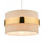 Oki Easy Fit Ceiling Shade In Taupe Finish With Gold Band OKI6529