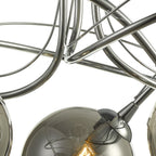 Onawa 3 Light Semi Flush Ceiling Light In Polished Chrome With Smoked Glass ONA5350-01
