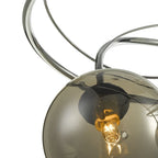 Onawa 3 Light Semi Flush Ceiling Light In Polished Chrome With Smoked Glass ONA5350-01