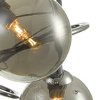 Onawa 5 Light Semi Flush Ceiling Light In Polished Chrome With Smoked Glass ONA5450-01