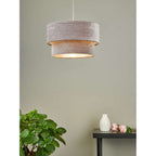 Suvan Easy Fit Tired Velvet Shade In Mink Finish With Silver Lining SUV8637